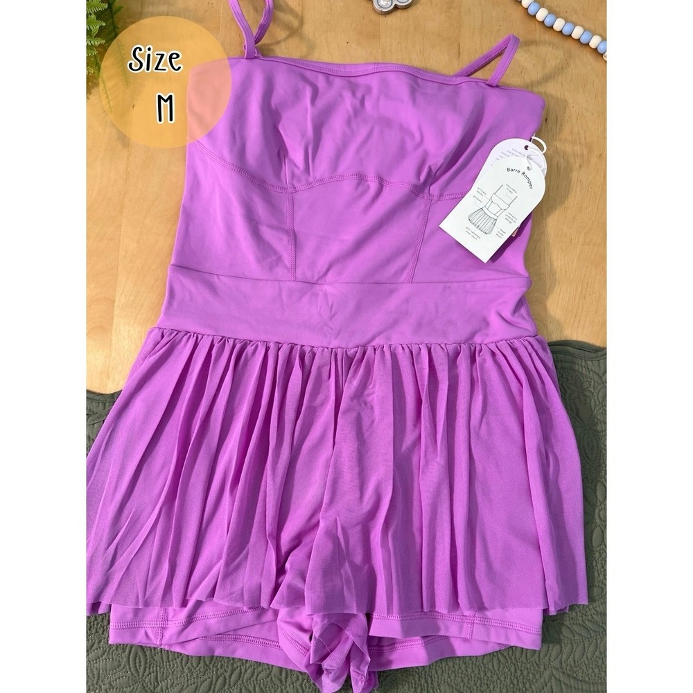 Blogilates Barre Romper purple NWT